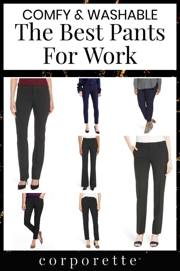 On the hunt for the best pants for work? We rounded up a TON of great options, from everything from the under-$50 budget picks for work outfits to the stylish, sleek, super professional suit separates (trousers and ankle pants!) that also make your booty look great. We've rounded up the best washable pants for work, the comfiest pants for work, and the best mix of comfort, style, and easy care. Did we include your favorites?