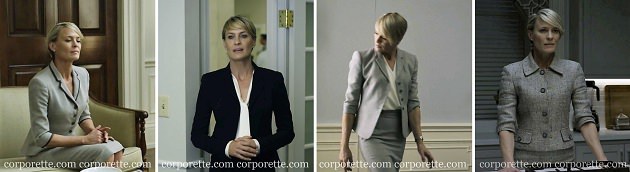 how to get Claire Underwood style: wear skirt suits