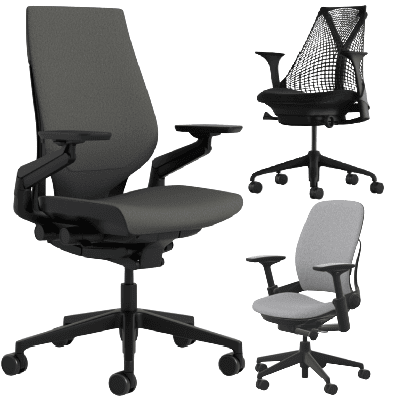 collage of 3 of the best office chairs for women
