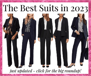 house ad for big roundup of Best Women's Suits in 2023