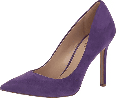 purple suede heel for the office